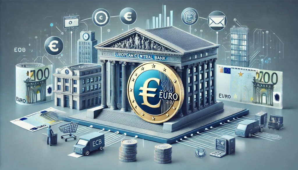 Grafik der EZB: Die Europäische Zentralbank plant die Einführung eines digitalen Euros als sichere Alternative für Verbraucher.