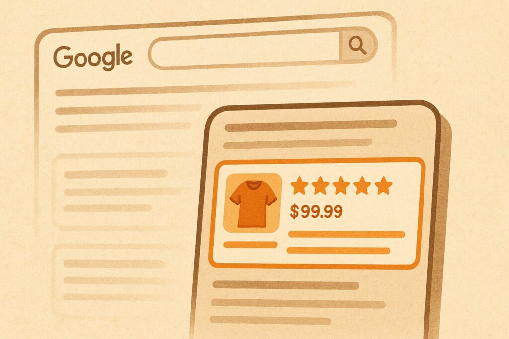 Die Anzeige eines Shops bei Google verdeutlicht die Wichtigkeit von SEO im E-Commerce