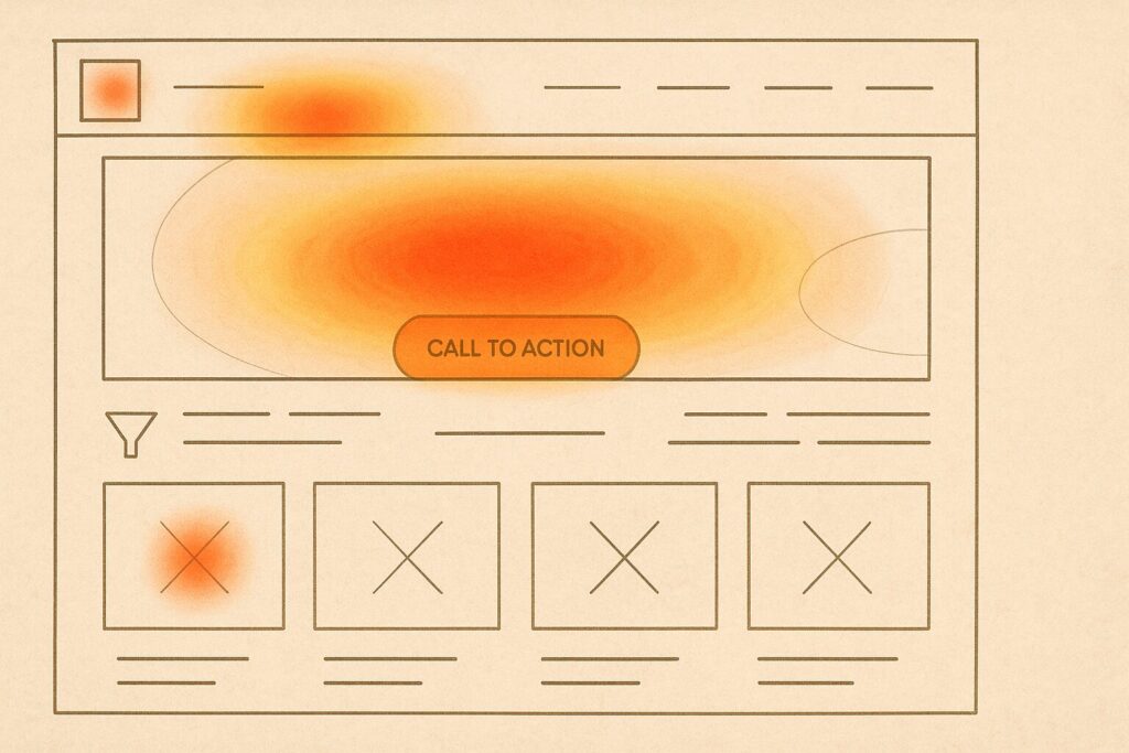 Eine Heatmap eines Onlineshops